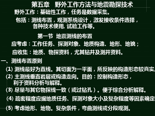 野外工作方法与地震勘探技术