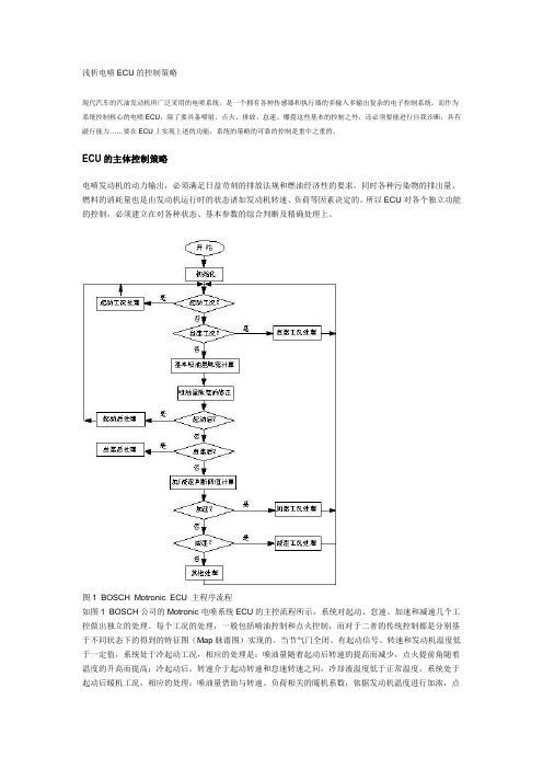 浅析电喷ECU的控制策略