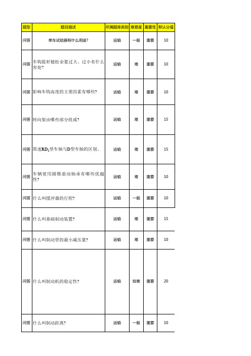 检车员题库(新)