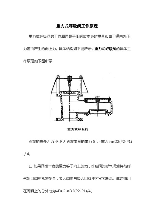 重力式呼吸阀工作原理