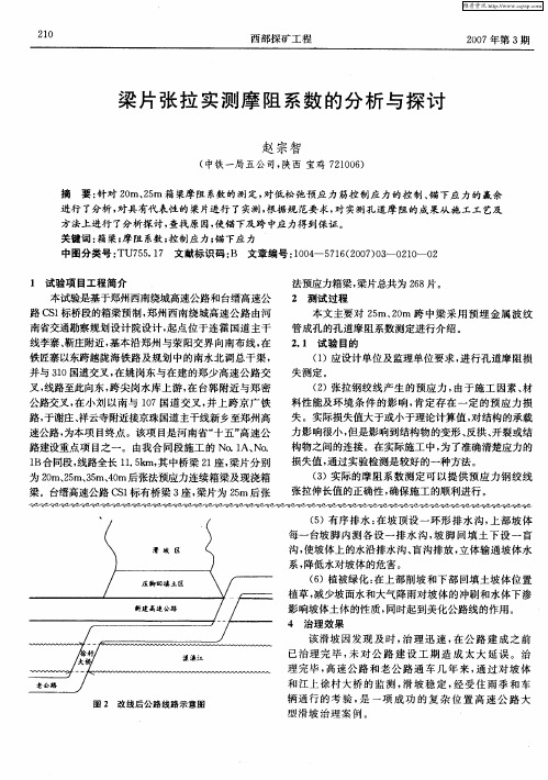 梁片张拉实测摩阻系数的分析与探讨