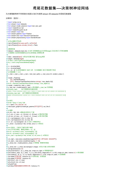 鸢尾花数据集----决策树神经网络