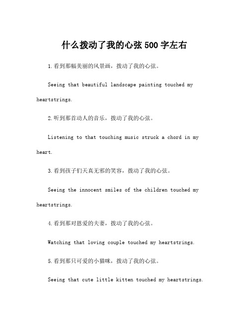 什么拨动了我的心弦500字左右