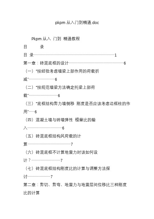 pkpm从入门到精通.doc