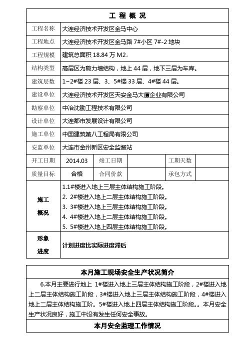 安全监理月报(9月)