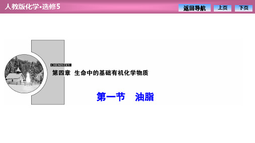 人教版高中化学选修五 第四章  第一节 油脂