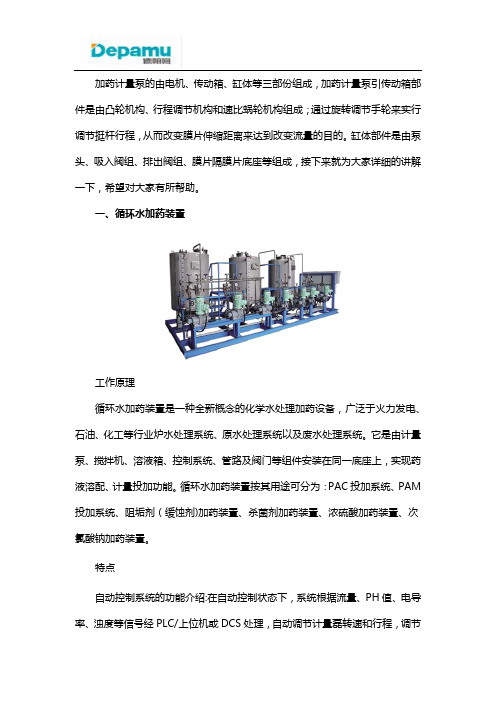 加药计量泵的循环水加药装置和污水加药装置