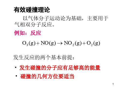 反应速率理论和反应机理简介