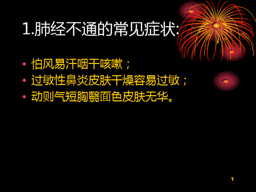 十四经络不通的症PPT课件