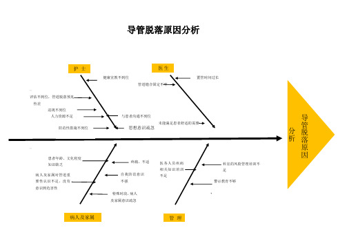 意外脱管鱼骨图分析