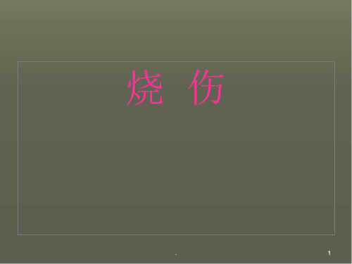 烧伤医学课件