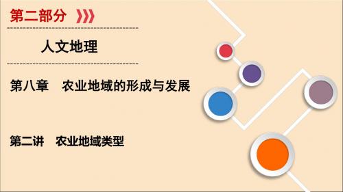 (山东专用)2020版高考地理一轮总复习第8章农业地域的形成与发展第二讲农业地域类型课件鲁教版