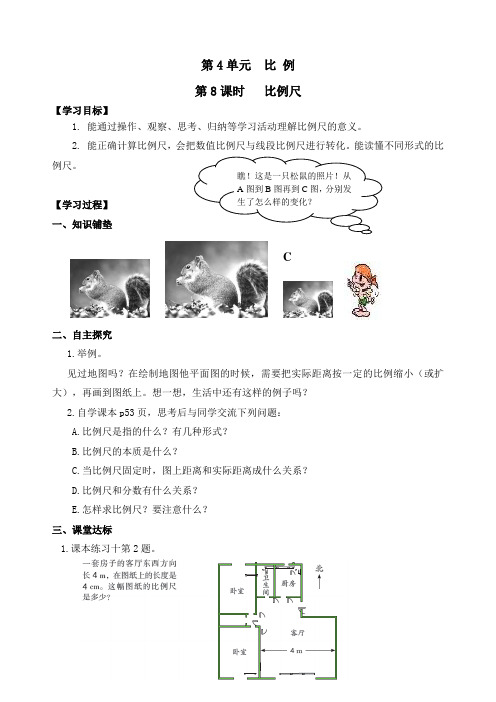 人教版六年级数学下册《比例尺》精品教案