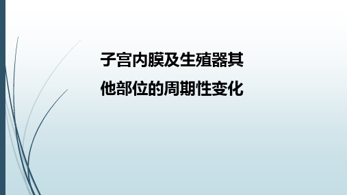 子宫内膜及生殖器其他部位的周期性变化