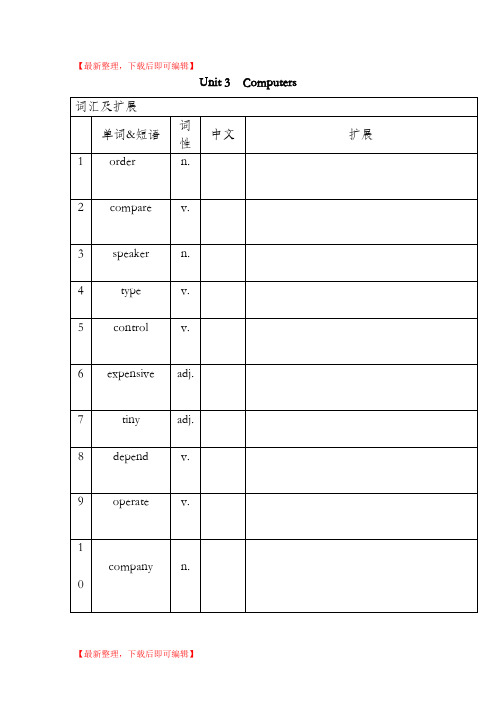 新深圳牛津版八年级上册Unit 3  Computers(完整资料).doc