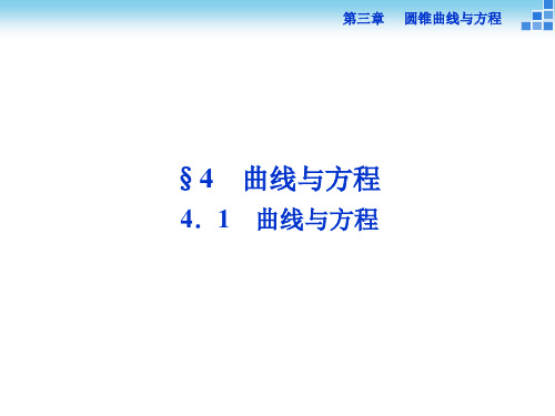 2021-2022数学北师大版选修2-1课件：第三章4.1 曲线与方程