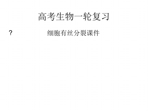 沪科版生命科学高二上7 2有丝分裂复习课件