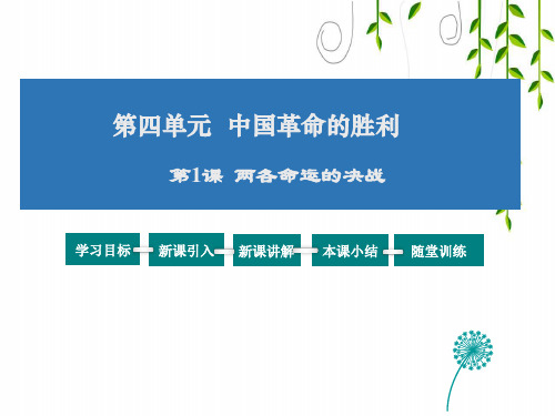 人教版历史九年级4 两种命运的决战课件