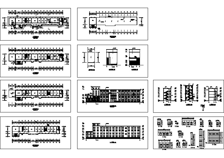 某地框架结构宿舍楼全套建筑设计施工图