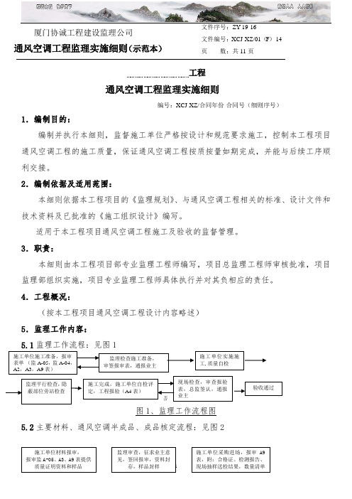 通风空调工程监理细则