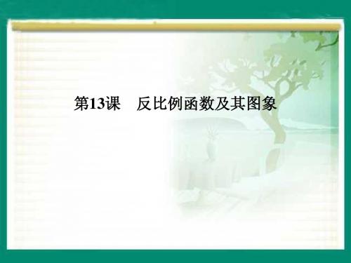 浙江省嘉兴市2014年中考专题复习课件13反比例函数及其图象