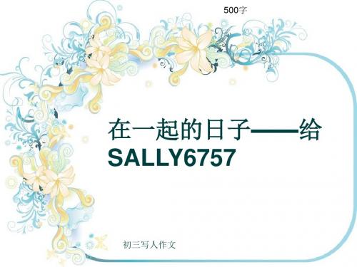 初三写人作文《在一起的日子——给SALLY6757》500字(共10页PPT)