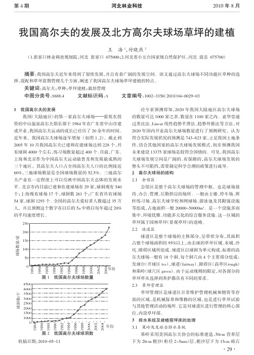 我国高尔夫的发展及北方高尔夫球场草坪的建植