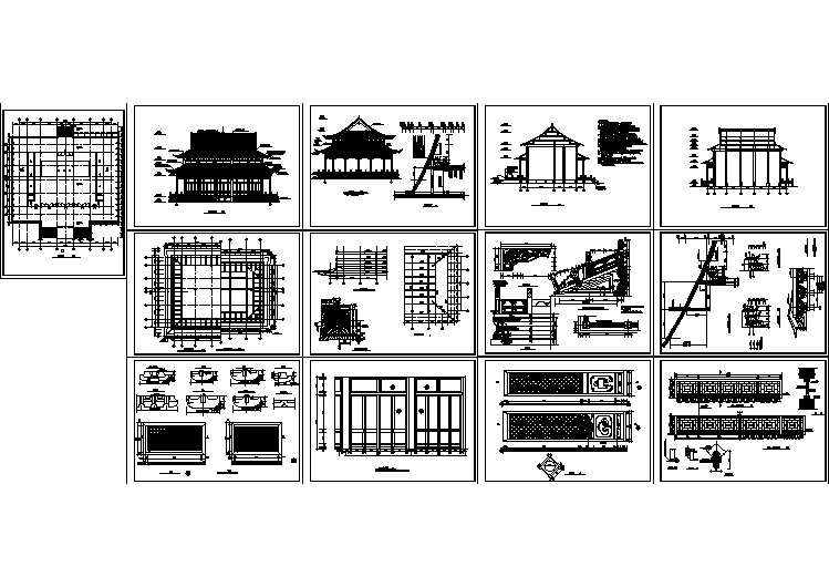 某大雄宝殿建施建筑设计CAD图纸