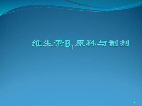 维生素B1原料与制剂 完整版PPT演示课件