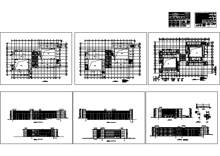 某大学教学楼全套平面设计方案详图