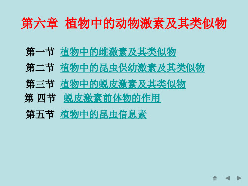 第六章 植物中的动物激素及其类似物