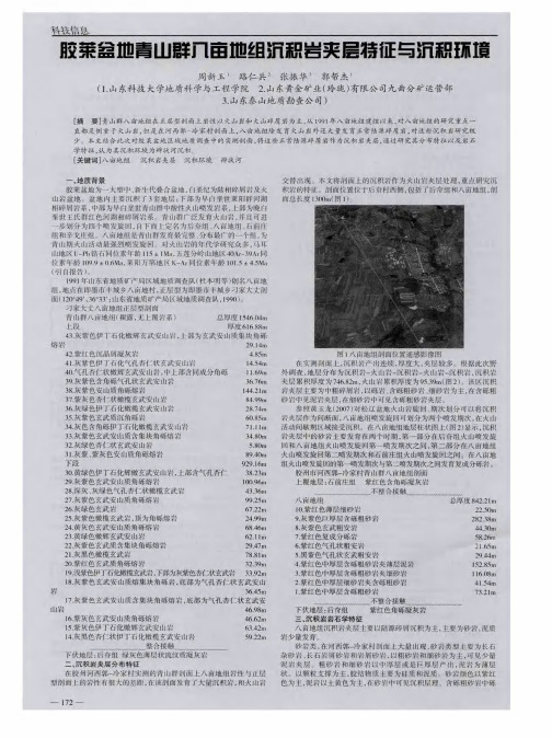 胶莱盆地青山群八亩地组沉积岩夹层特征与沉积环境