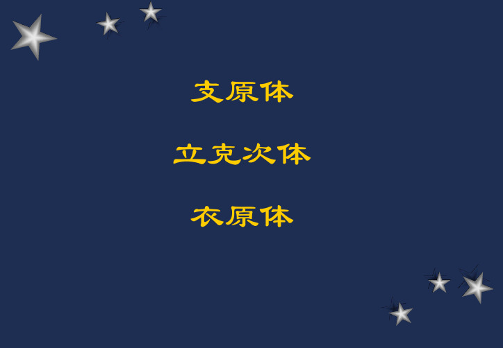 衣原体、支原体、立克次体