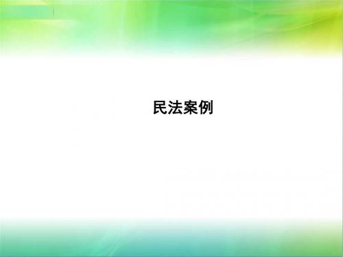 民法案例分析集 86页PPT文档