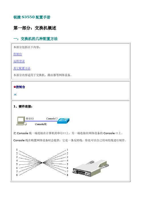 锐捷交换机配置手册完整