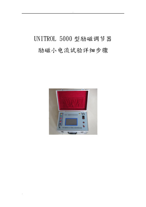 UNITROL5000型励磁小电流试验详细步骤