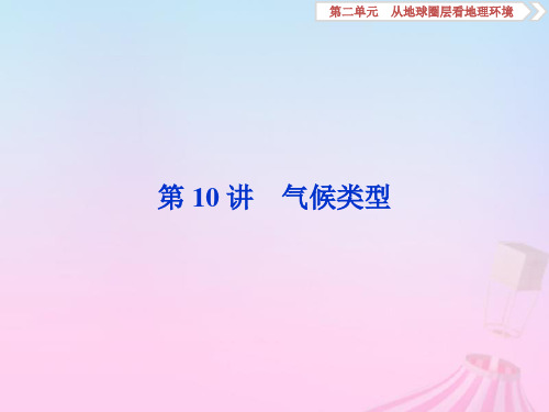 2019版高考地理一轮复习 第2章 从地球圈层看地理环境 第10讲 气候类型优质课件 鲁教版