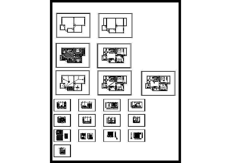 室内某家装设计方案施工cad图例