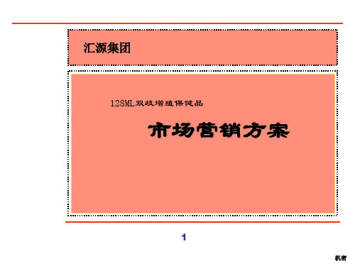 汇源集团新产品营销全案