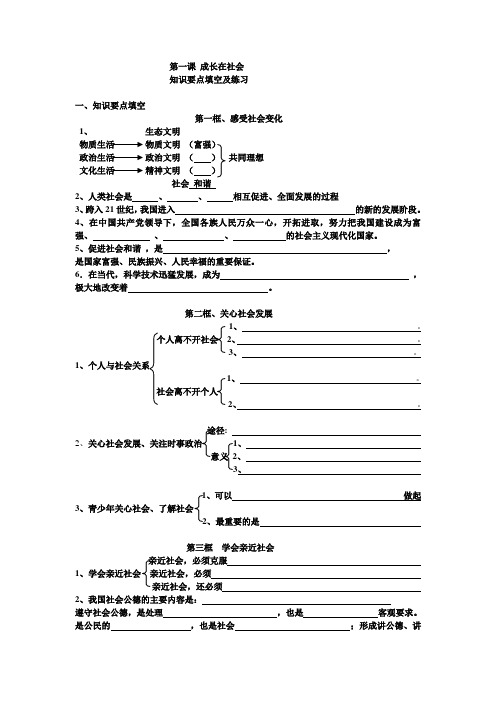 初三政治周练一