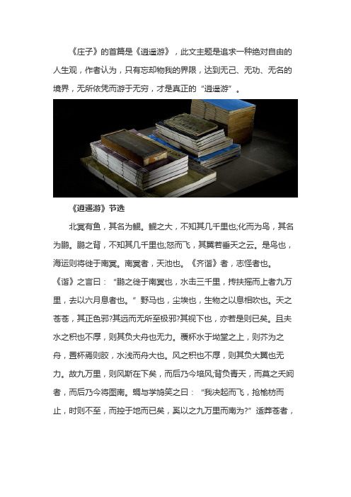 庄子的第一篇文章