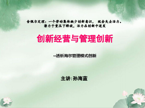 创新经营与管理创新培训讲座(ppt 101页)