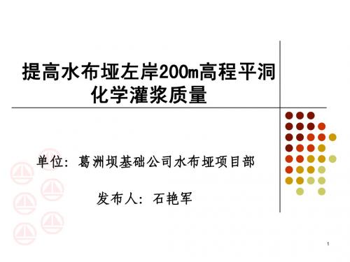 提高水布垭左岸200m高程平洞的防渗效果