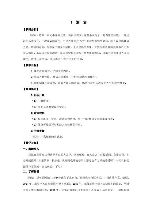 《溜索》公开课一等奖教案