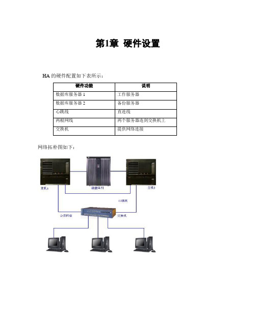 双机热备方案的技术要求