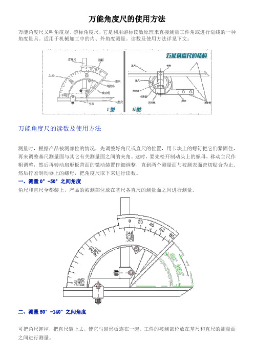 科普│万能角度尺的使用方法