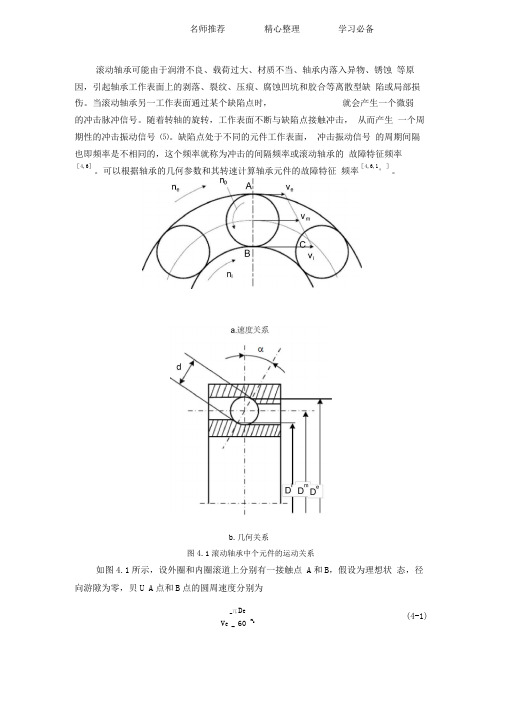 轴承故障特征倍频公式推导