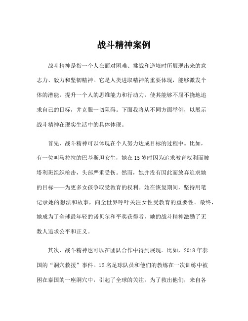 战斗精神案例