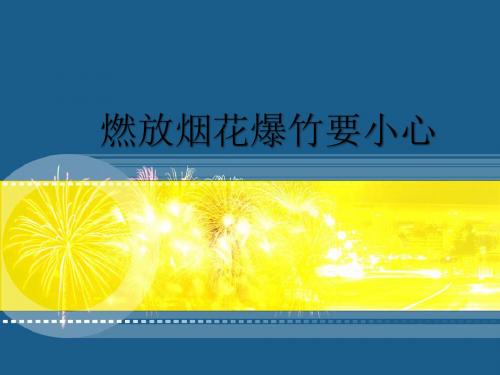 一年级安全教育课件生命生态与安全《燃放烟花爆竹要小心》教学课件