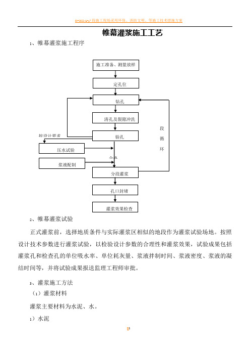 帷幕灌浆施工工艺